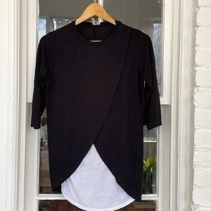 ASOS black and white nursing shirt